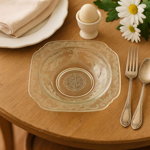 Vintage Federal Glass Madrid Bowls – Set of 3 Clear Depression Glass - Picture 1 of 9
